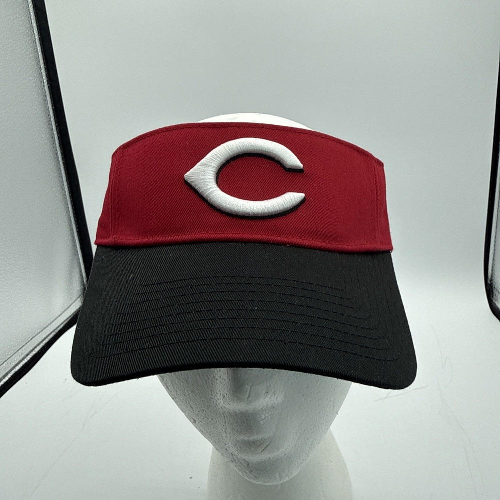 Cincinnati Reds Hat Sun Visor Strap Back Adjustable MLB Baseball Logo Cap